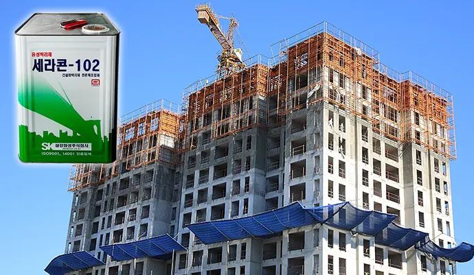 세라콘-102 유로폼 및 일반 합판 거푸집 전용 정제 광물유 유성 박리제